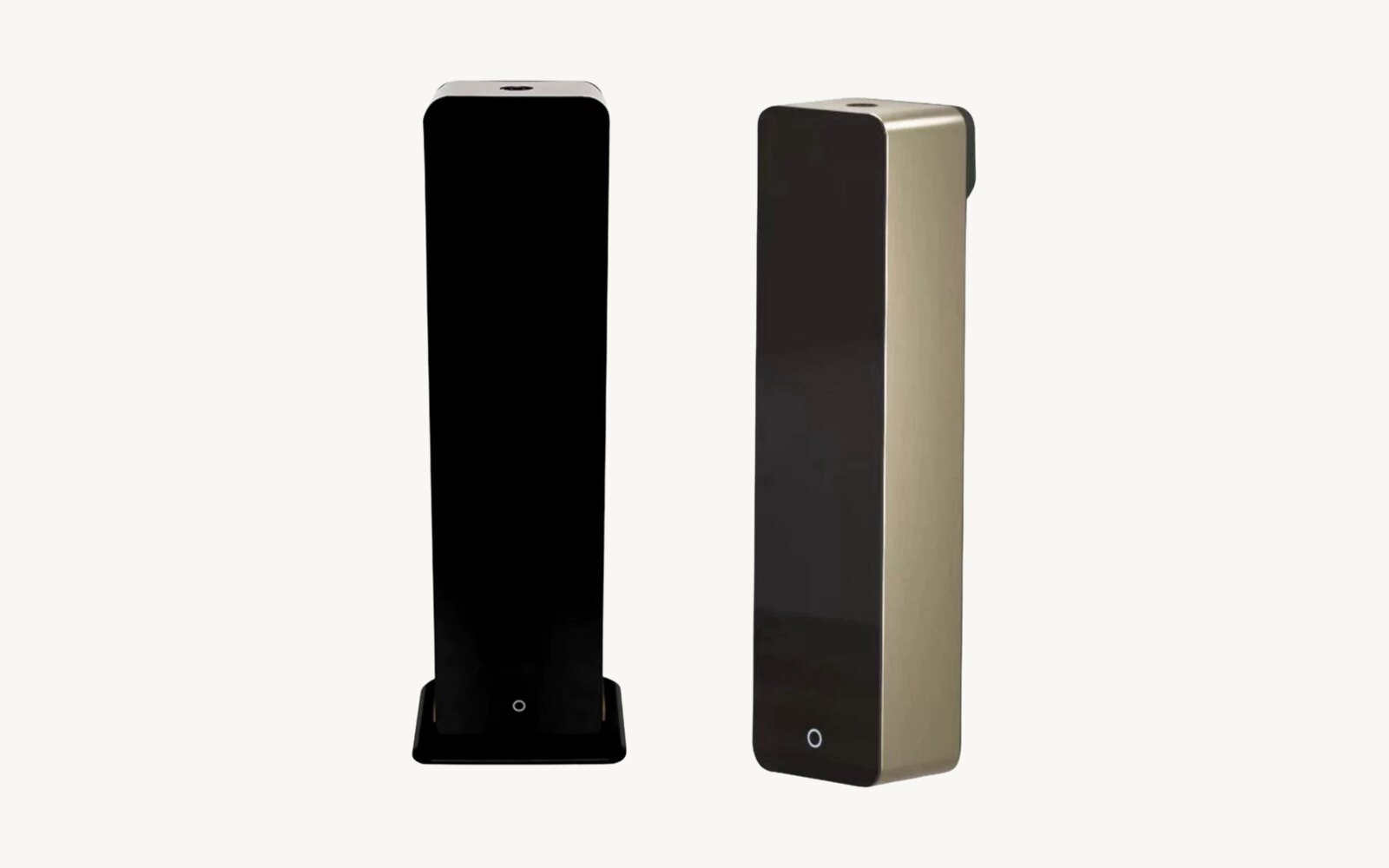 The SMOVF commercial standing diffuser, in black and in champagne